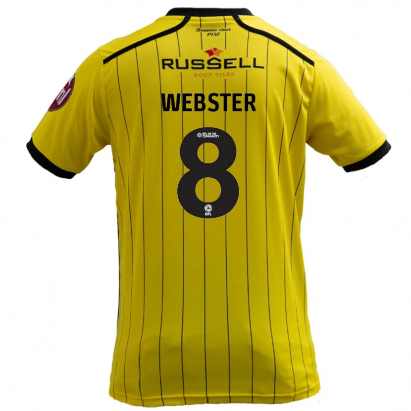 Danxen Niño Camiseta Charlie Webster #8 Amarillo 1ª Equipación 2024/25 La Camisa