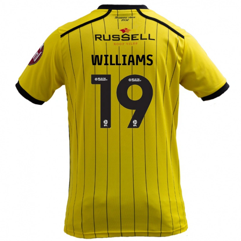 Danxen Niño Camiseta Dylan Williams #19 Amarillo 1ª Equipación 2024/25 La Camisa