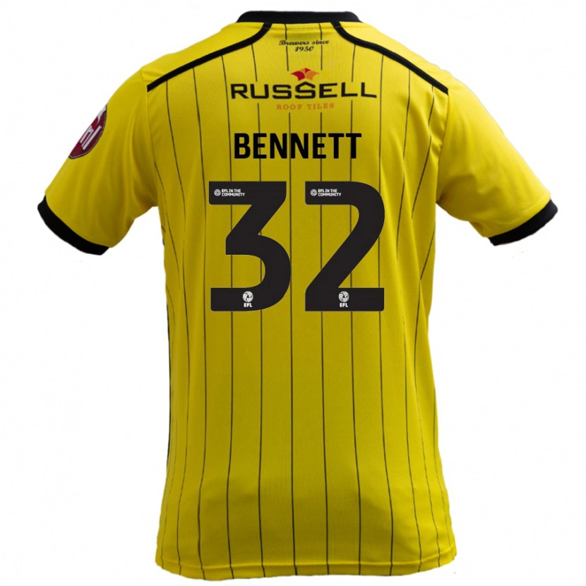 Danxen Niño Camiseta Mason Bennett #32 Amarillo 1ª Equipación 2024/25 La Camisa