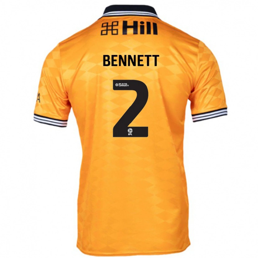 Danxen Niño Camiseta Liam Bennett #2 Naranja 1ª Equipación 2024/25 La Camisa