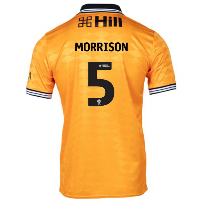 Danxen Niño Camiseta Michael Morrison #5 Naranja 1ª Equipación 2024/25 La Camisa