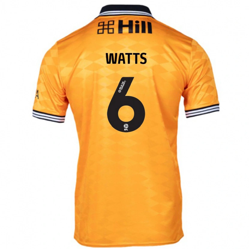 Danxen Niño Camiseta Kell Watts #6 Naranja 1ª Equipación 2024/25 La Camisa