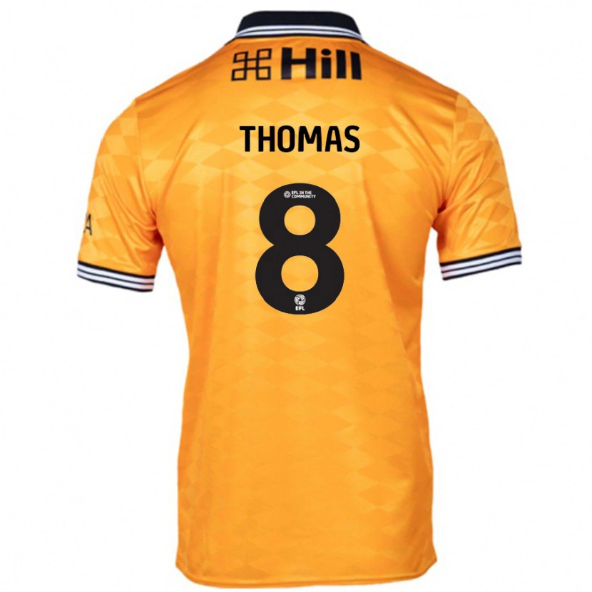 Danxen Niño Camiseta George Thomas #8 Naranja 1ª Equipación 2024/25 La Camisa