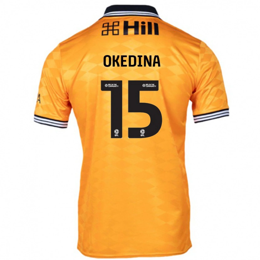 Danxen Niño Camiseta Jubril Okedina #15 Naranja 1ª Equipación 2024/25 La Camisa