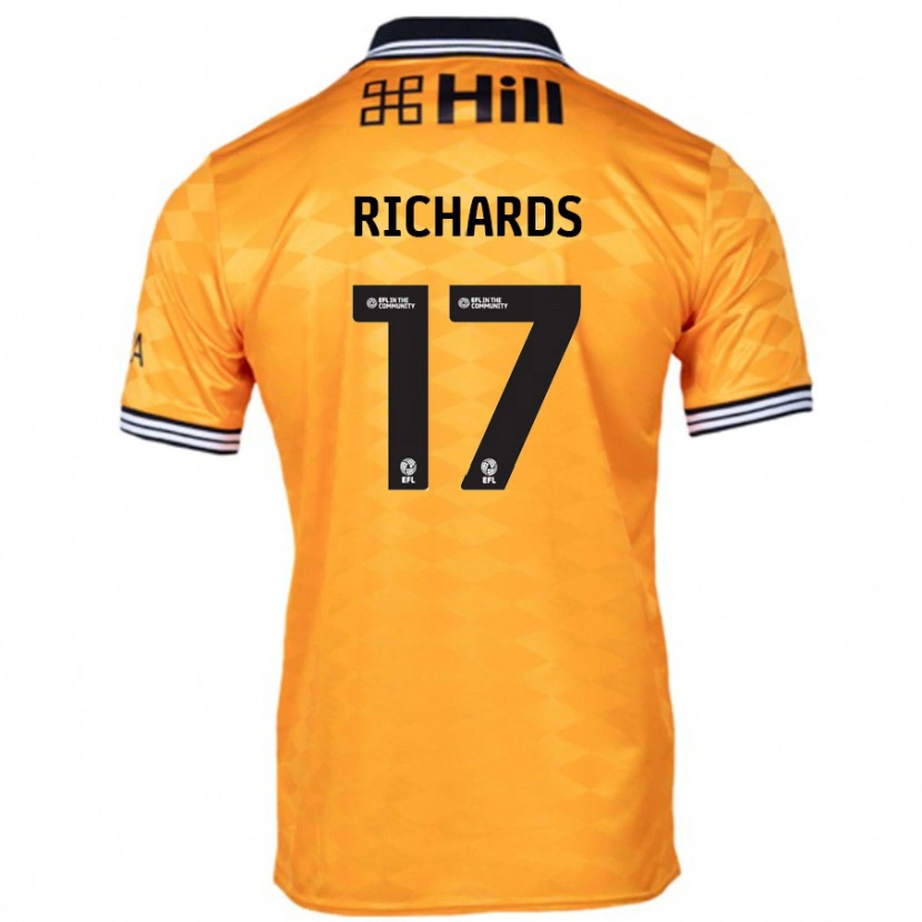 Danxen Niño Camiseta Taylor Richards #17 Naranja 1ª Equipación 2024/25 La Camisa