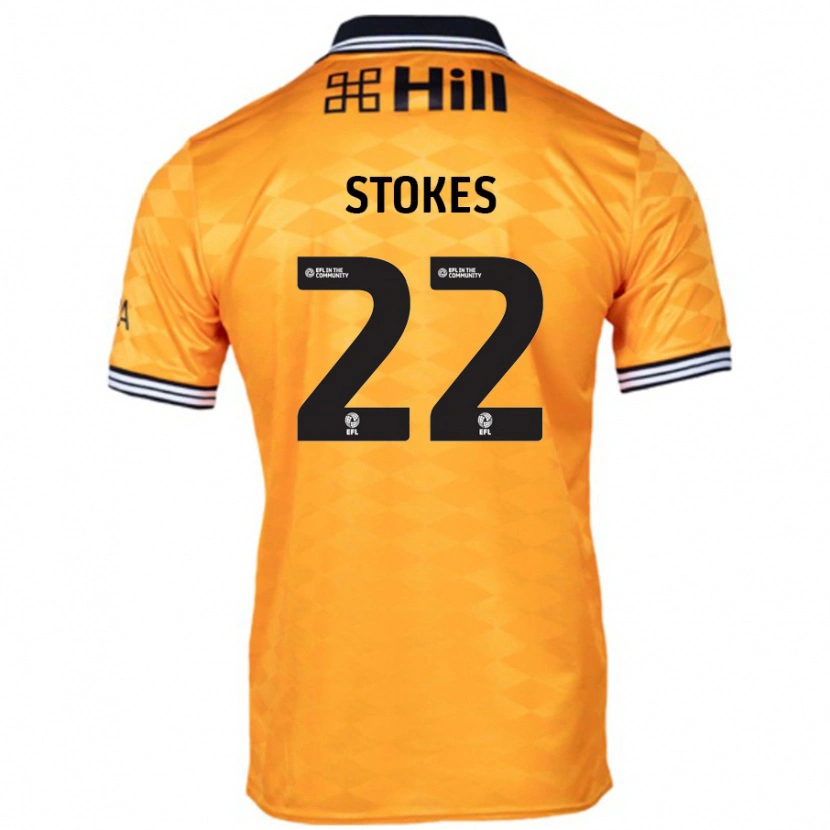 Danxen Niño Camiseta Josh Stokes #22 Naranja 1ª Equipación 2024/25 La Camisa