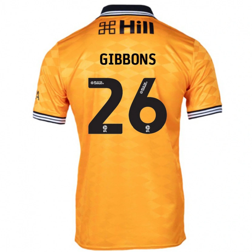 Danxen Niño Camiseta James Gibbons #26 Naranja 1ª Equipación 2024/25 La Camisa