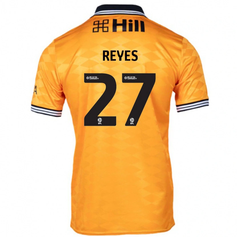 Danxen Niño Camiseta Vicente Reyes #27 Naranja 1ª Equipación 2024/25 La Camisa