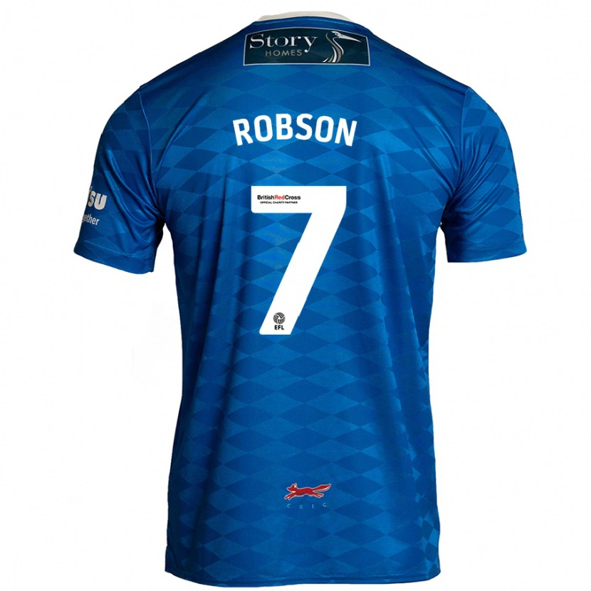 Danxen Niño Camiseta Ethan Robson #7 Azul 1ª Equipación 2024/25 La Camisa