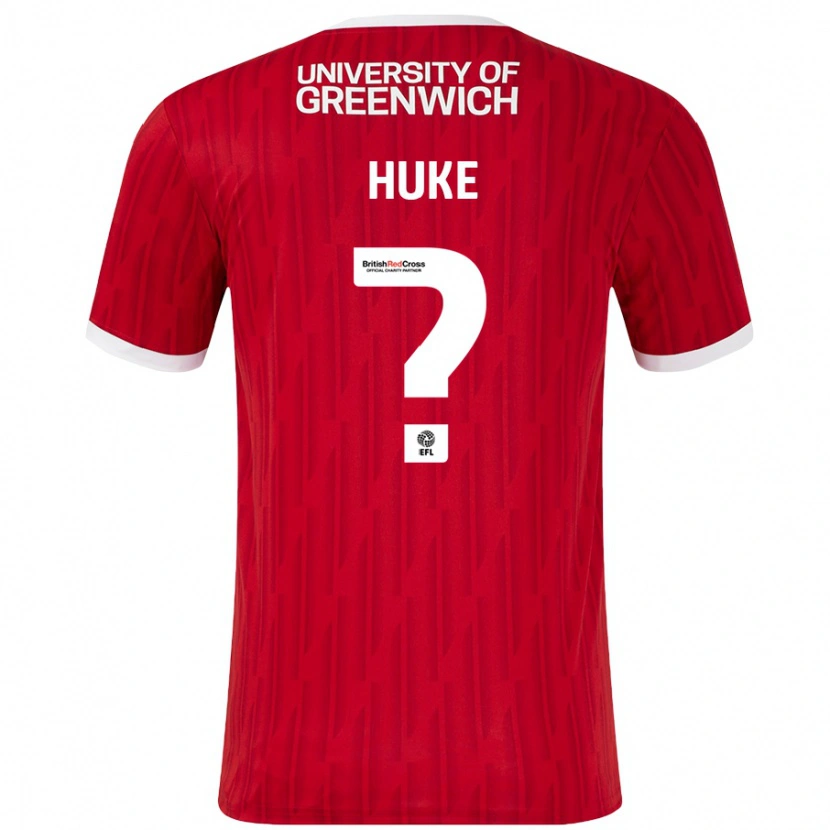 Danxen Niño Camiseta Ryan Huke #0 Rojo Blanco 1ª Equipación 2024/25 La Camisa