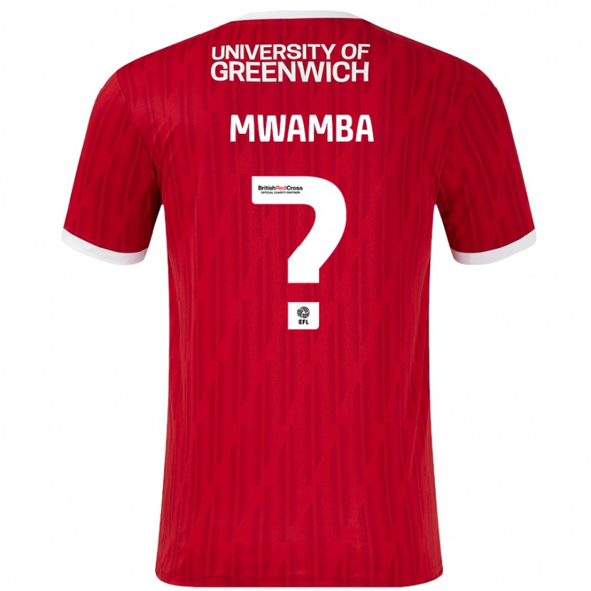 Danxen Niño Camiseta Alan Mwamba #0 Rojo Blanco 1ª Equipación 2024/25 La Camisa