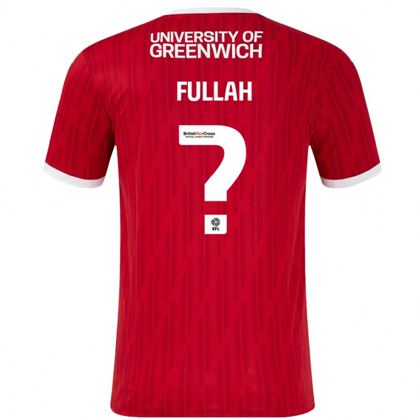 Danxen Niño Camiseta Ibrahim Fullah #0 Rojo Blanco 1ª Equipación 2024/25 La Camisa