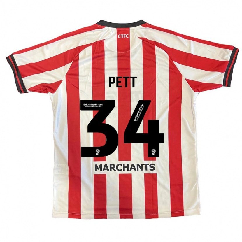 Danxen Niño Camiseta Tom Pett #34 Rojo Blanco 1ª Equipación 2024/25 La Camisa