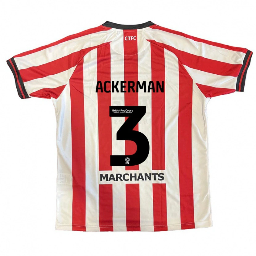 Danxen Niño Camiseta Daisy Ackerman #3 Rojo Blanco 1ª Equipación 2024/25 La Camisa