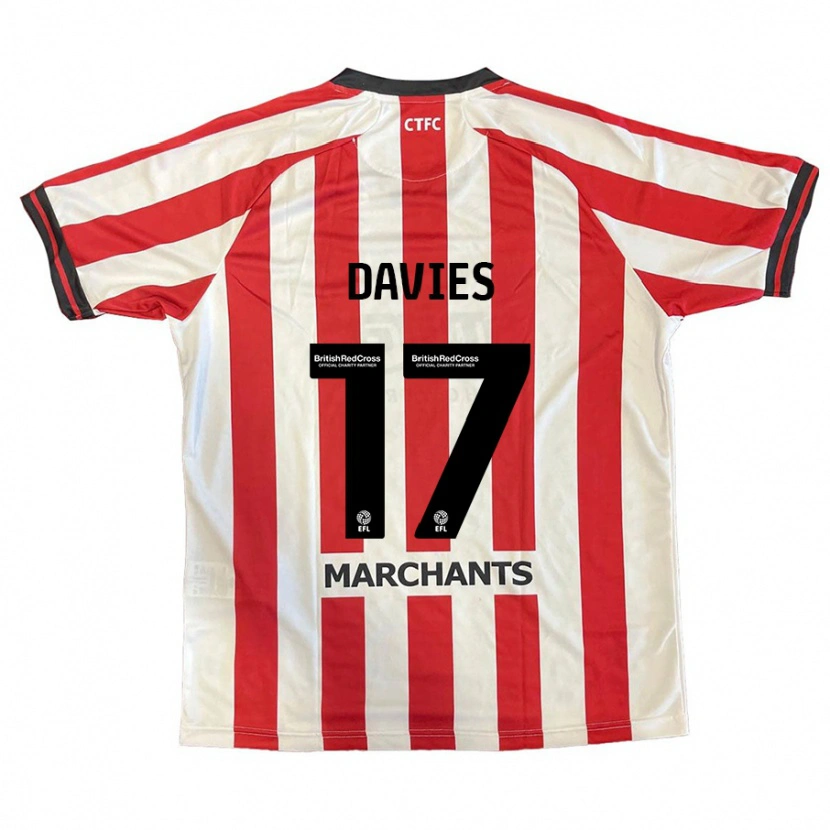 Danxen Niño Camiseta Annabel Davies #17 Rojo Blanco 1ª Equipación 2024/25 La Camisa