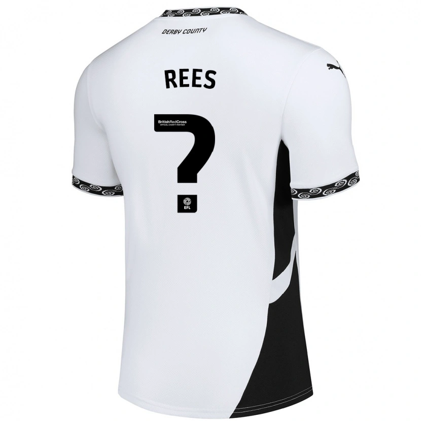 Danxen Niño Camiseta Harvey Rees #0 Blanco Negro 1ª Equipación 2024/25 La Camisa