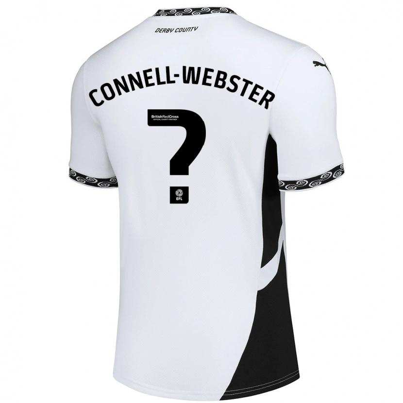 Danxen Niño Camiseta Braidy Connell-Webster #0 Blanco Negro 1ª Equipación 2024/25 La Camisa