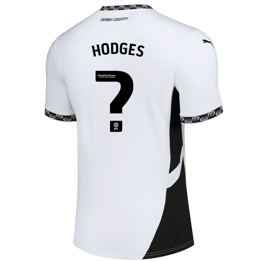 Danxen Niño Camiseta Dantel Hodges #0 Blanco Negro 1ª Equipación 2024/25 La Camisa