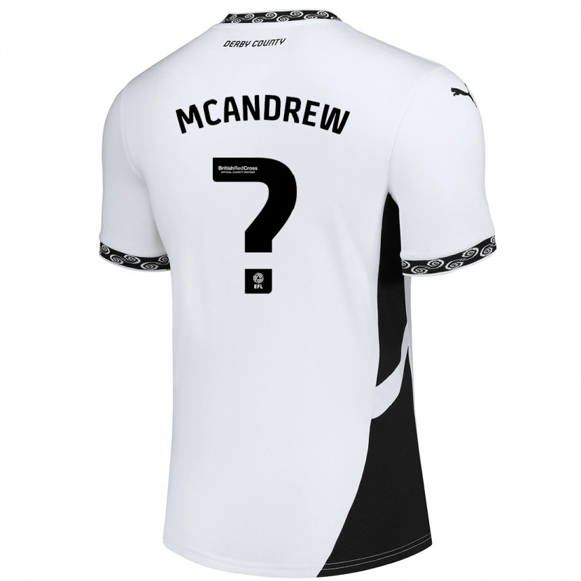 Danxen Niño Camiseta Niall Mcandrew #0 Blanco Negro 1ª Equipación 2024/25 La Camisa