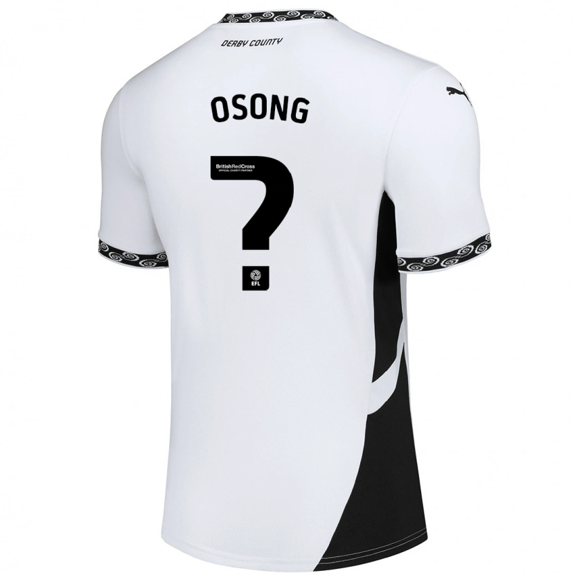 Danxen Niño Camiseta Johnson Osong #0 Blanco Negro 1ª Equipación 2024/25 La Camisa