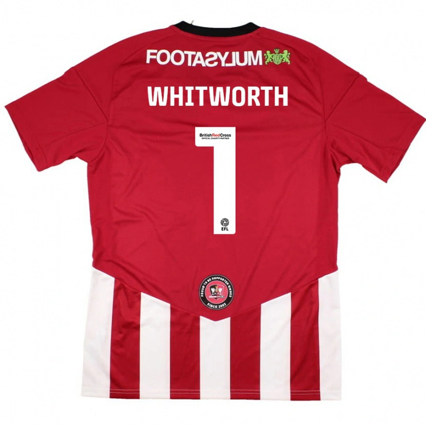 Danxen Niño Camiseta Joe Whitworth #1 Rojo Blanco 1ª Equipación 2024/25 La Camisa