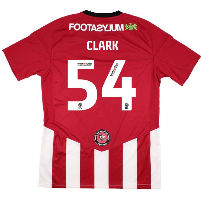 Danxen Niño Camiseta Max Clark #54 Rojo Blanco 1ª Equipación 2024/25 La Camisa