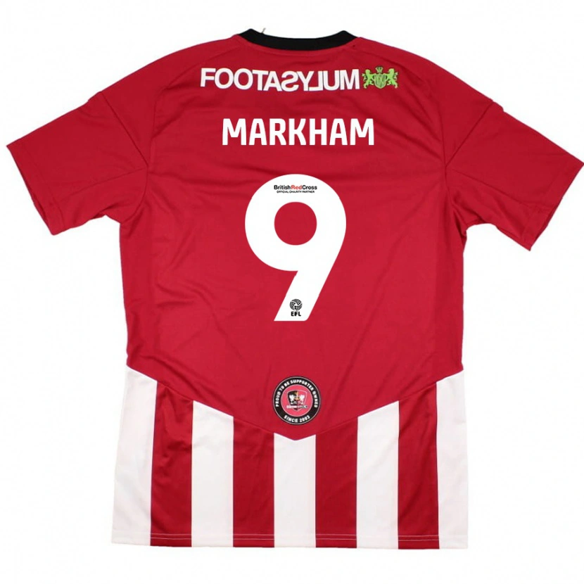 Danxen Niño Camiseta Jenna Markham #9 Rojo Blanco 1ª Equipación 2024/25 La Camisa