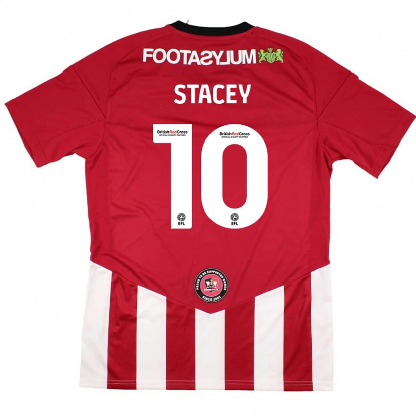 Danxen Niño Camiseta Sarah Stacey #10 Rojo Blanco 1ª Equipación 2024/25 La Camisa