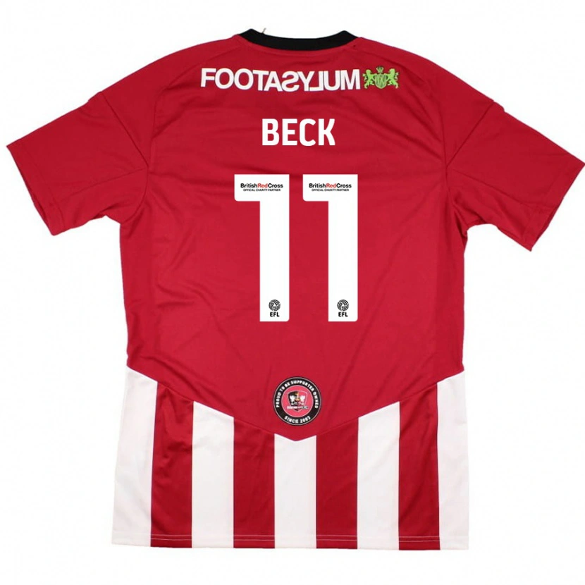 Danxen Niño Camiseta Steph Beck #11 Rojo Blanco 1ª Equipación 2024/25 La Camisa