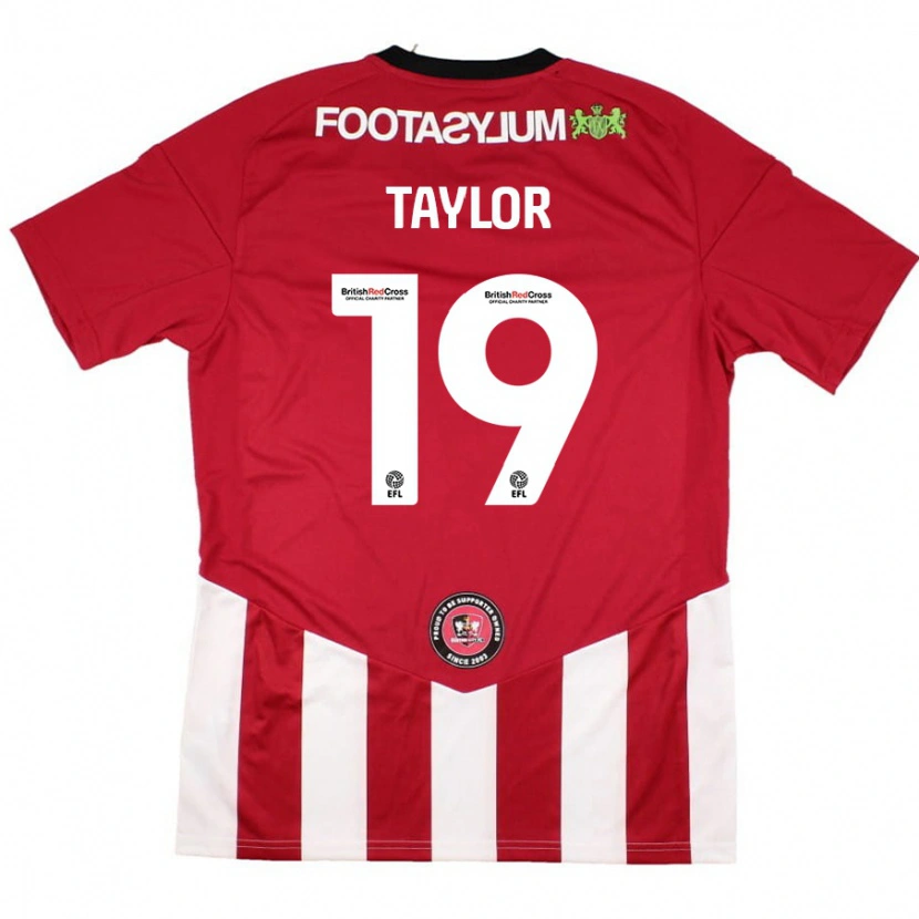 Danxen Niño Camiseta Mollie Taylor #19 Rojo Blanco 1ª Equipación 2024/25 La Camisa