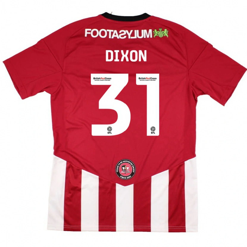 Danxen Niño Camiseta Ellen Dixon #31 Rojo Blanco 1ª Equipación 2024/25 La Camisa