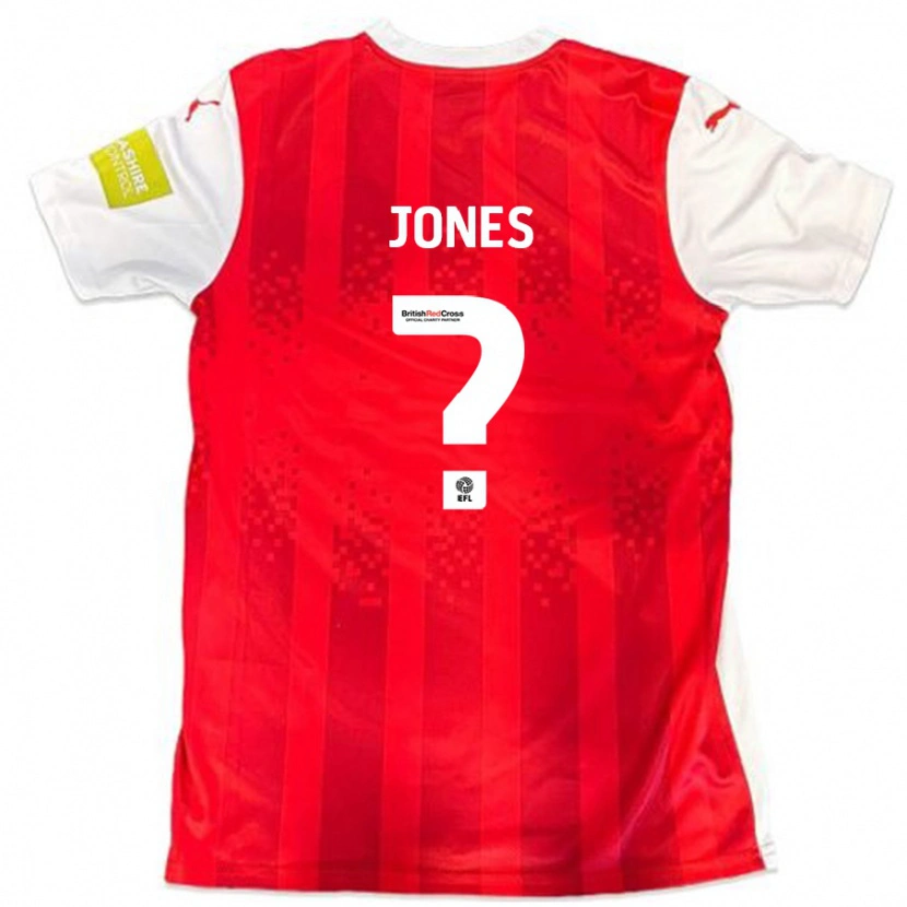 Danxen Niño Camiseta Billy Jones #0 Rojo Blanco 1ª Equipación 2024/25 La Camisa