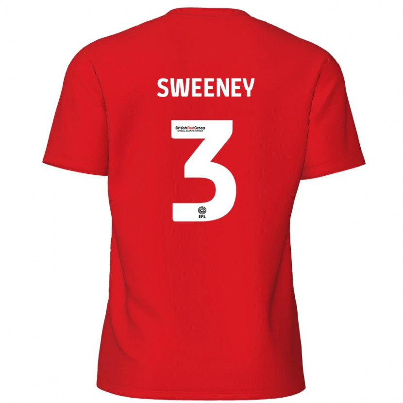 Danxen Niño Camiseta Jayden Sweeney #3 Rojo 1ª Equipación 2024/25 La Camisa