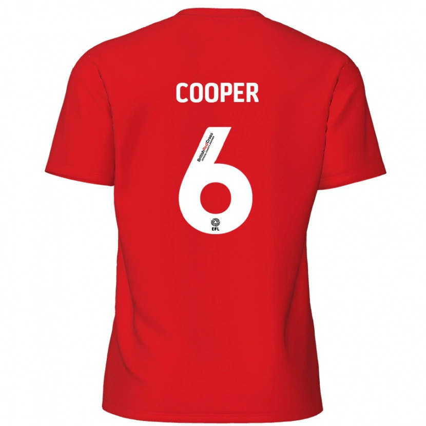 Danxen Niño Camiseta Brandon Cooper #6 Rojo 1ª Equipación 2024/25 La Camisa