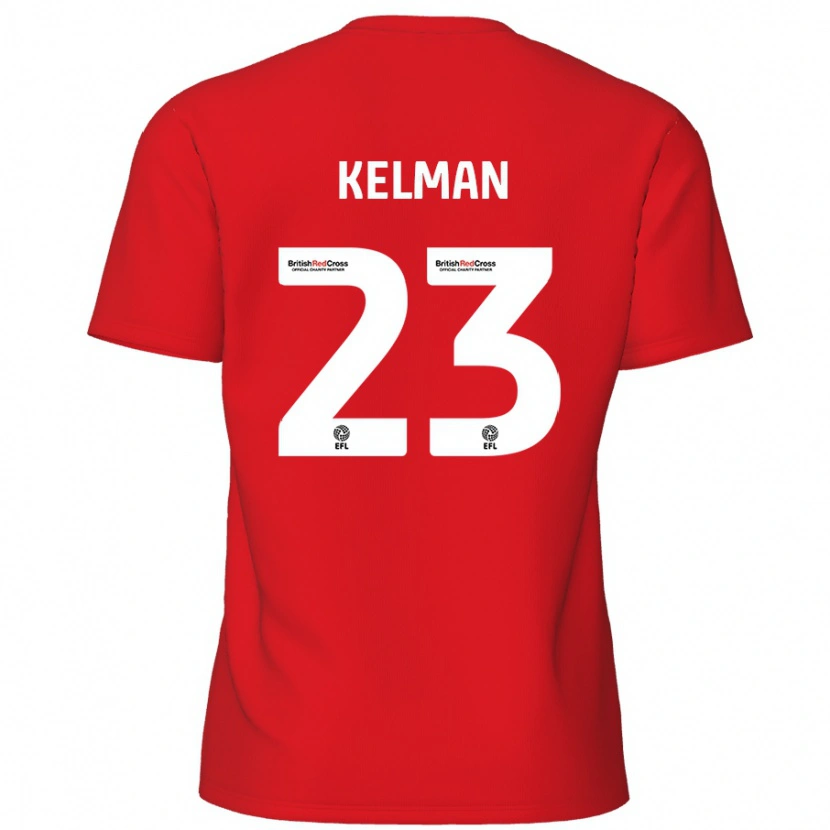 Danxen Niño Camiseta Charlie Kelman #23 Rojo 1ª Equipación 2024/25 La Camisa