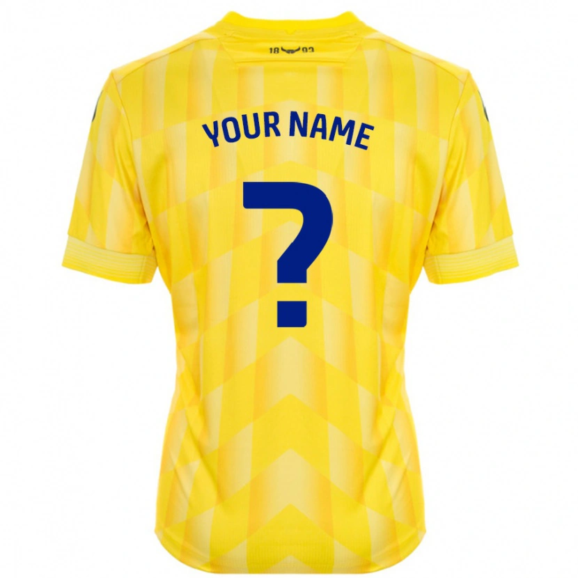 Danxen Niño Camiseta Su Nombre #0 Amarillo 1ª Equipación 2024/25 La Camisa