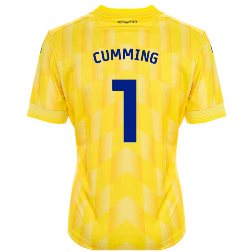 Danxen Niño Camiseta Jamie Cumming #1 Amarillo 1ª Equipación 2024/25 La Camisa