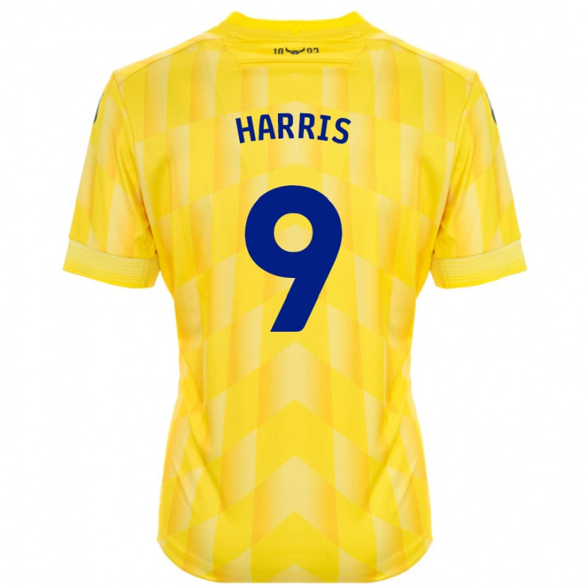 Danxen Niño Camiseta Mark Harris #9 Amarillo 1ª Equipación 2024/25 La Camisa