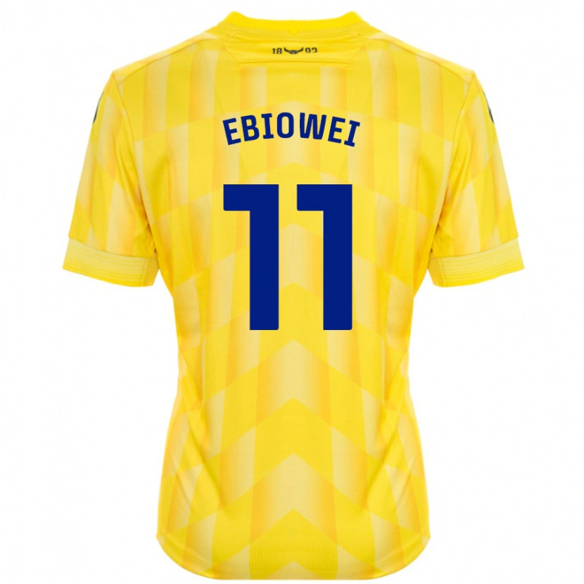 Danxen Niño Camiseta Malcolm Ebiowei #11 Amarillo 1ª Equipación 2024/25 La Camisa