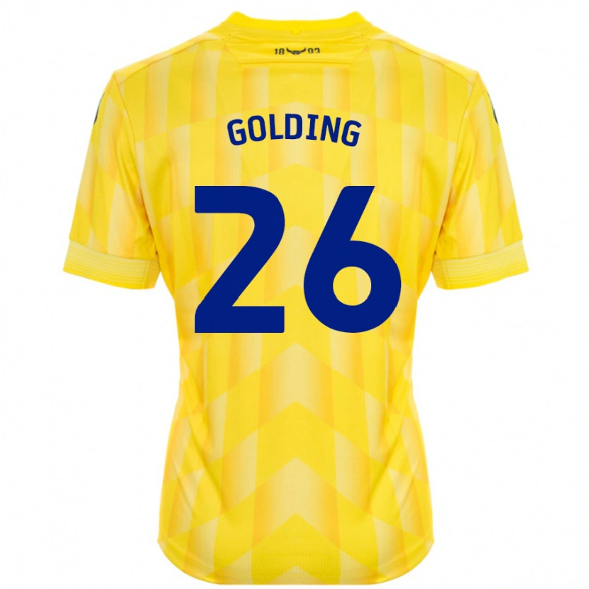 Danxen Niño Camiseta James Golding #26 Amarillo 1ª Equipación 2024/25 La Camisa