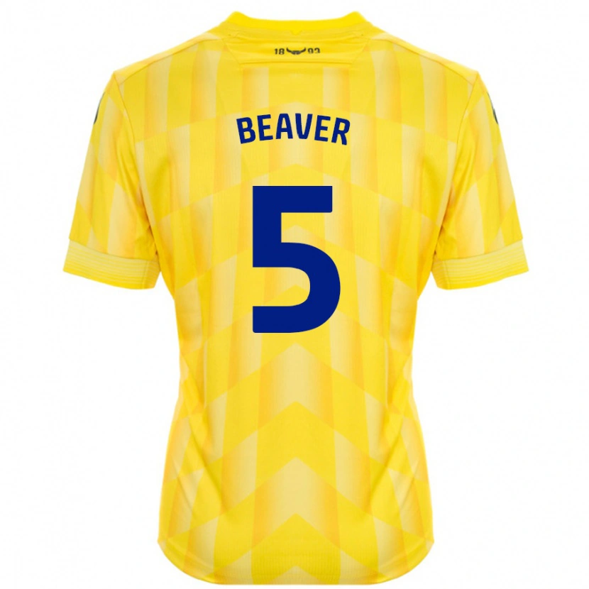 Danxen Niño Camiseta Catherine Beaver #5 Amarillo 1ª Equipación 2024/25 La Camisa