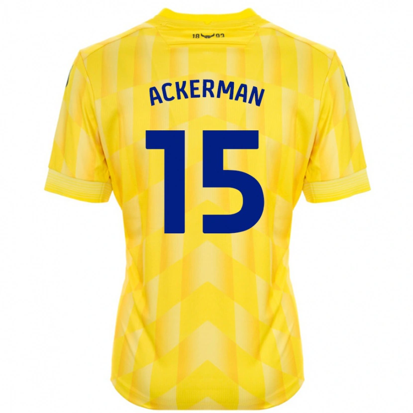 Danxen Niño Camiseta Daisy Ackerman #15 Amarillo 1ª Equipación 2024/25 La Camisa