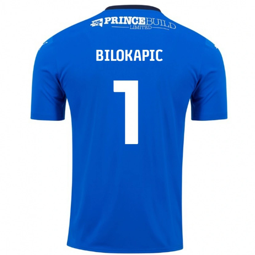 Danxen Niño Camiseta Nicholas Bilokapic #1 Azul Blanco 1ª Equipación 2024/25 La Camisa