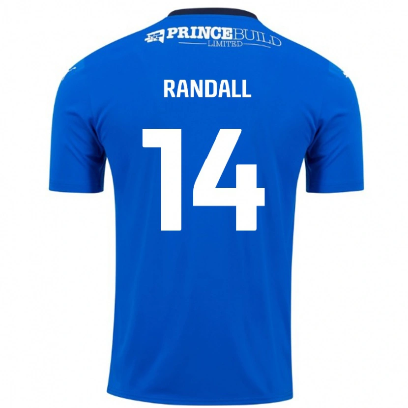 Danxen Niño Camiseta Joel Randall #14 Azul Blanco 1ª Equipación 2024/25 La Camisa