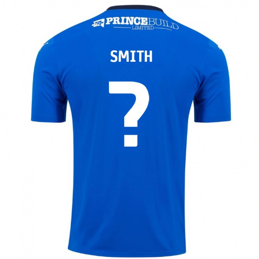 Danxen Niño Camiseta Bastian Smith #0 Azul Blanco 1ª Equipación 2024/25 La Camisa