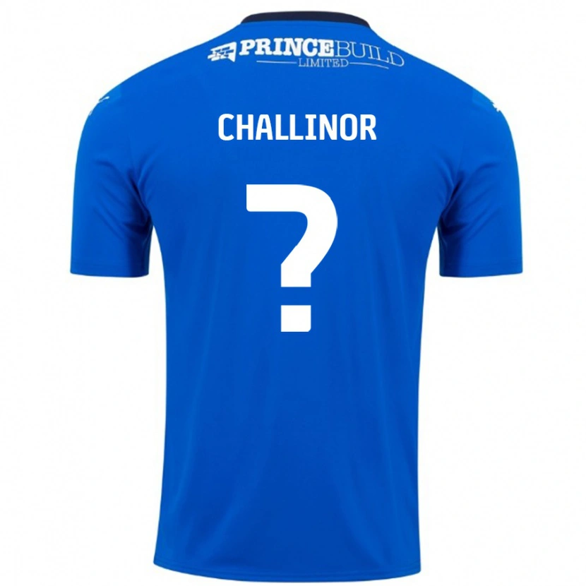 Danxen Niño Camiseta Ben Challinor #0 Azul Blanco 1ª Equipación 2024/25 La Camisa