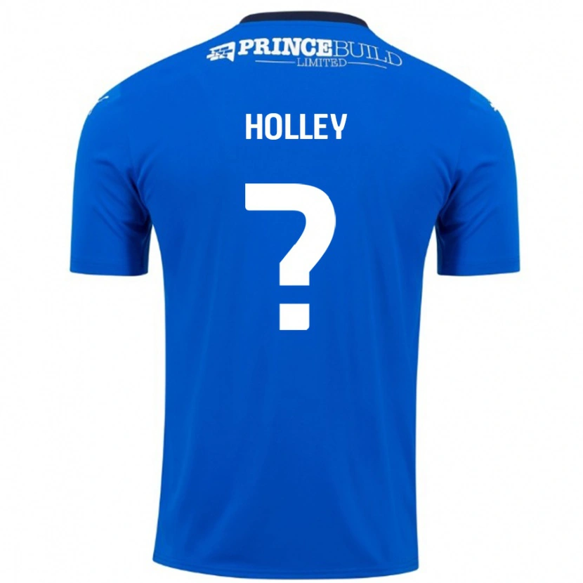 Danxen Niño Camiseta George Holley #0 Azul Blanco 1ª Equipación 2024/25 La Camisa