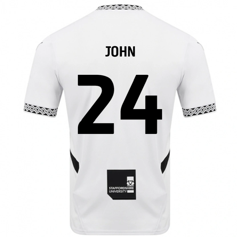 Danxen Niño Camiseta Kyle John #24 Blanco 1ª Equipación 2024/25 La Camisa