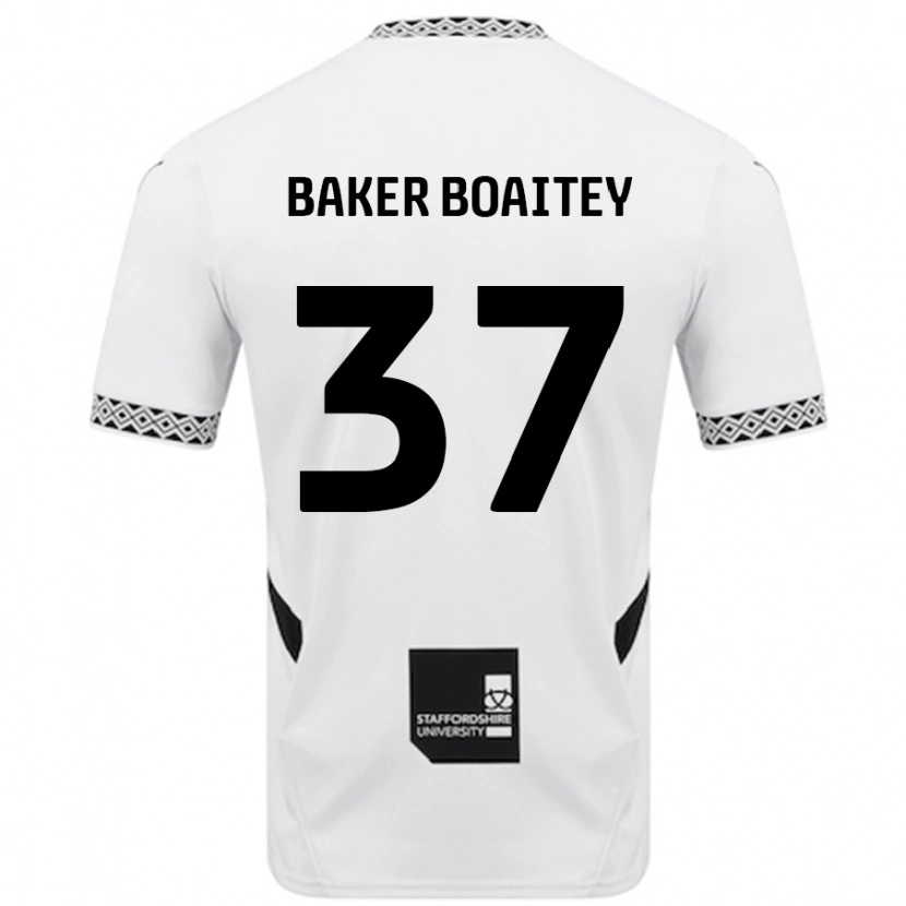 Danxen Niño Camiseta Benicio Baker-Boaitey #37 Blanco 1ª Equipación 2024/25 La Camisa