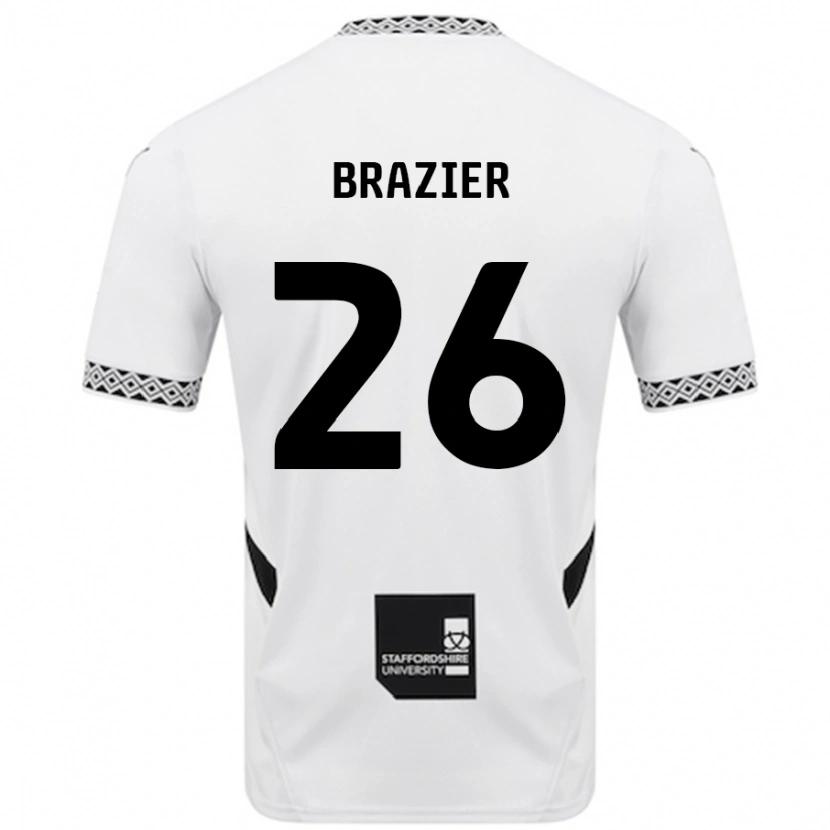 Danxen Niño Camiseta Liam Brazier #26 Blanco 1ª Equipación 2024/25 La Camisa